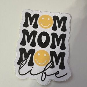 Mom Life Sticker with Smiley Design